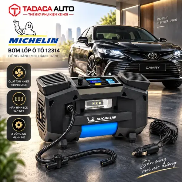 Bơm Lốp Ô Tô Michelin 12314 Siêu Khủng video
